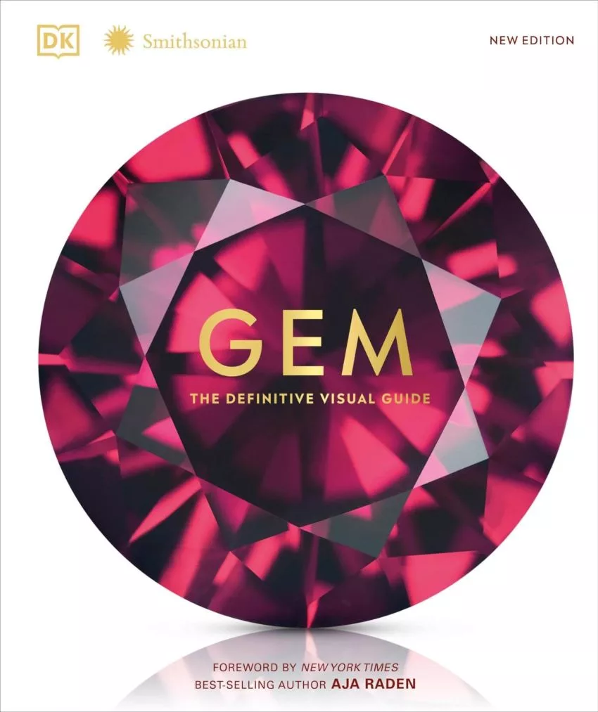 Book cover of "Gem: The Definitive Visual Guide" featuring a debossed and foiled diamond illustration on a colorful background, symbolizing the visual splendor and educational depth of the world’s most celebrated gemstones.