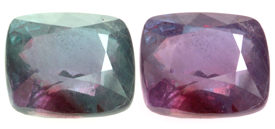 A piece of alexandrite, blue-green in daylight and reddish purple under incandescent light. world's rarest minerals